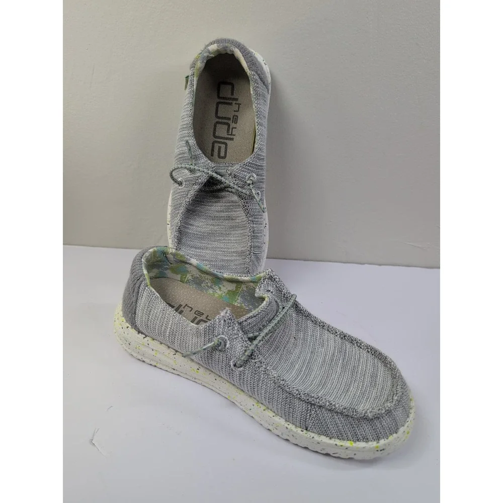 HEY DUDE‎ Wendy Youth Stretch Pearl River Shoes, Gray Us K12